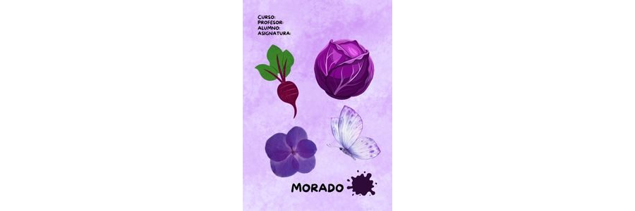 Fichas de color morado para imprimir 2