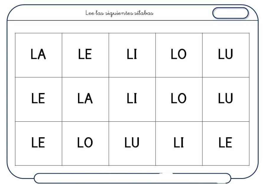 Fichas de la "L" mayúscula 2