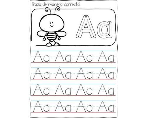 Fichas de la A para imprimir 2