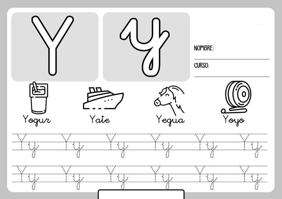 Fichas de la Y para imprimir 3
