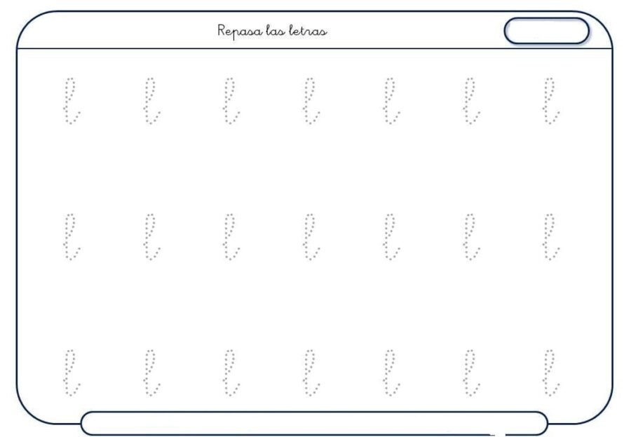 Fichas de la "l" minúscula 1