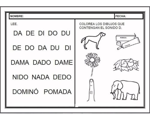 Fichas de la D mayúscula 3