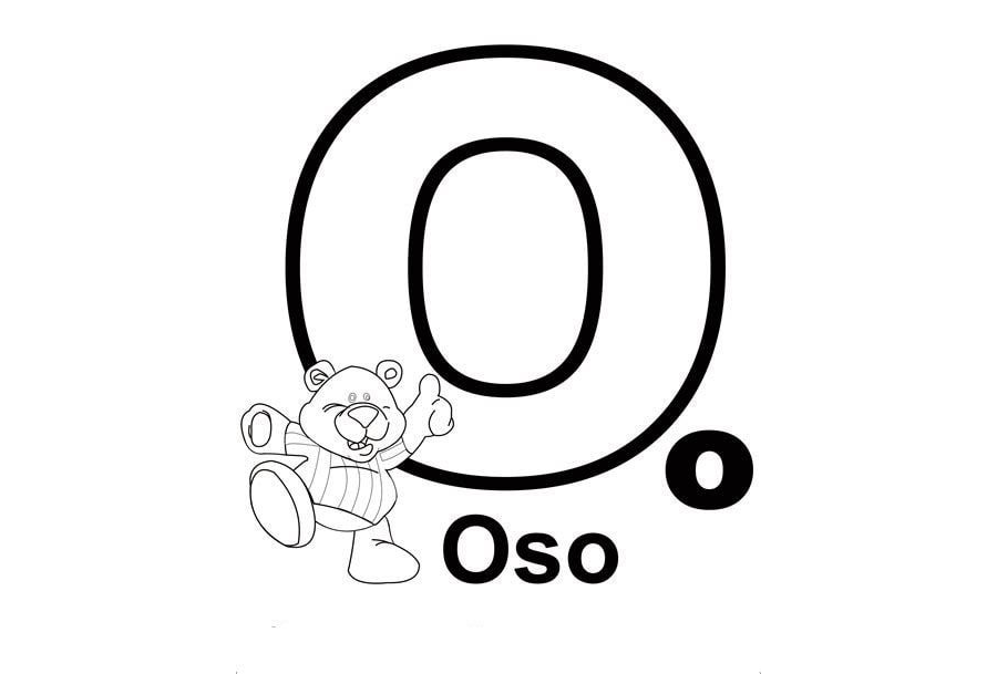 Fichas de la O para colorear 3