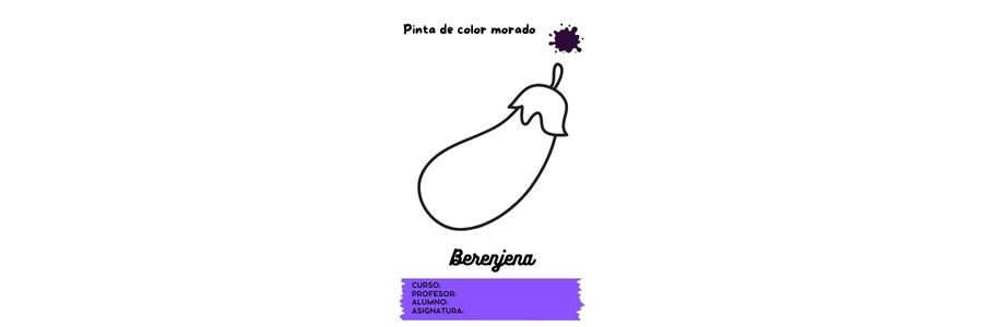 Fichas de color morado para colorear 3