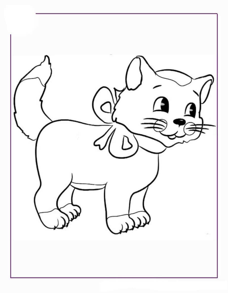 Fichas de gatos para colorear 2