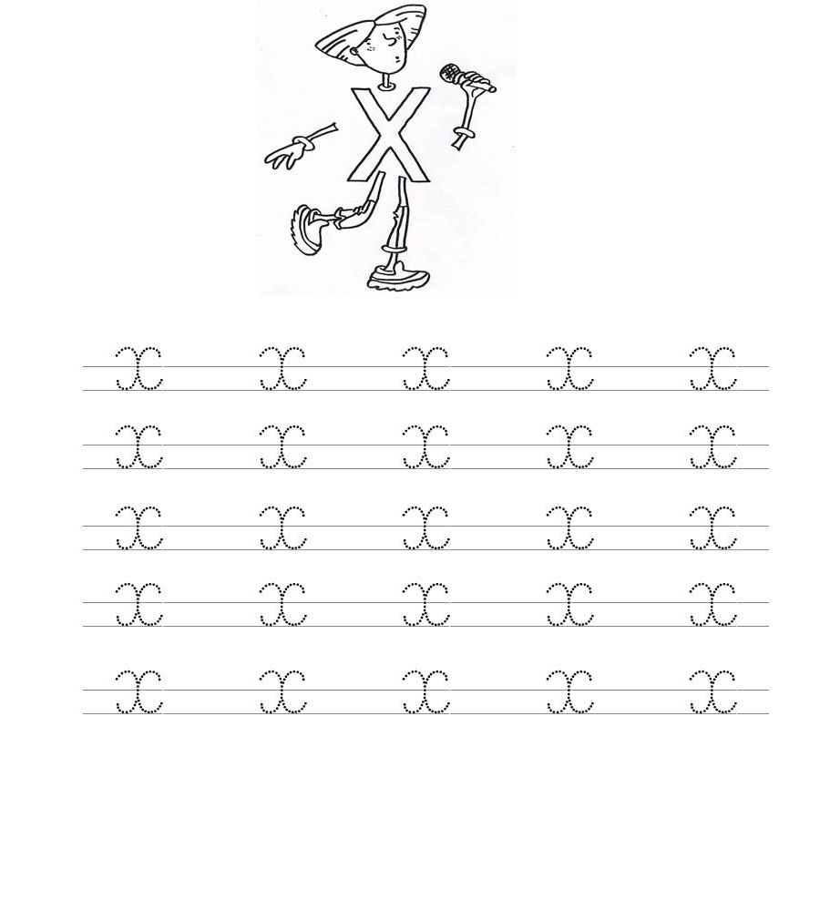 Fichas de la x minúscula 1