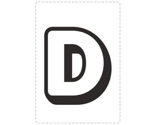 Fichas de la D para colorear 3