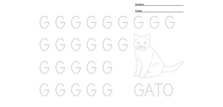 Fichas de la G mayúscula 1