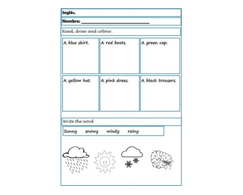 Integración de las fichas de inglés 5 primaria en el plan de estudios 3