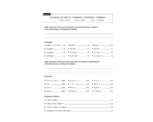Fichas de repaso 5 primaria de actividades para el repaso de operaciones 2