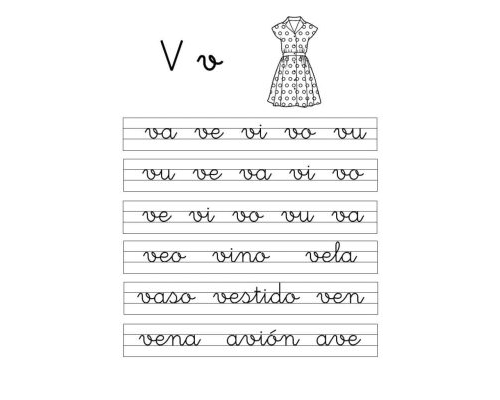 Fichas de la v minúscula 2