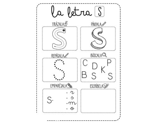 Fichas de la S mayúscula 3