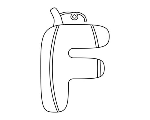 Fichas de la F para colorear 2