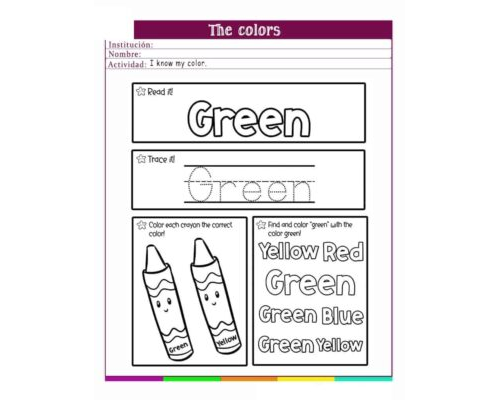 Canciones y actividades para aprender los colores en inglés 2