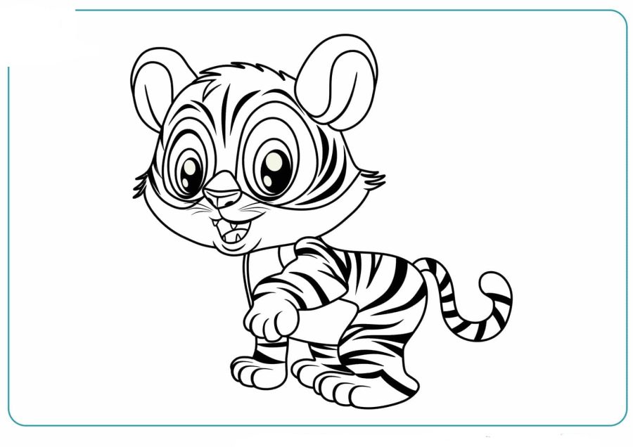 Fichas de tigres para colorear 2