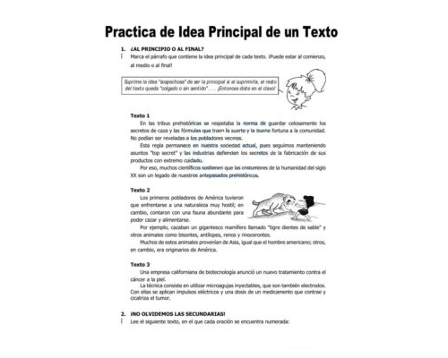 Identificación de ideas principales, interrogantes y términos desconocidos 2