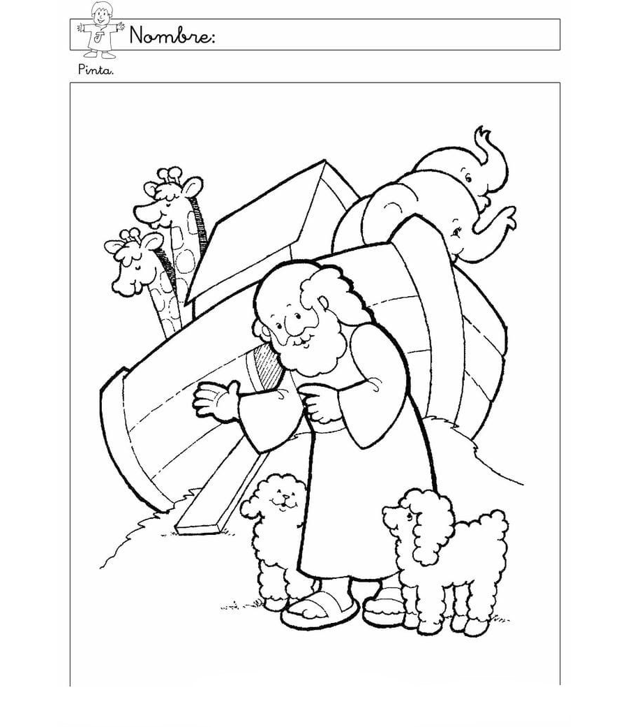 Fichas del arca de Noé para colorear 2