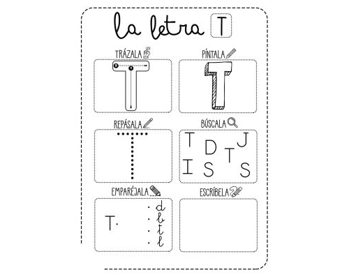 Fichas de la T mayúscula 2