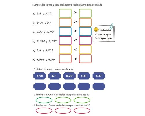Números naturales y números decimales 1