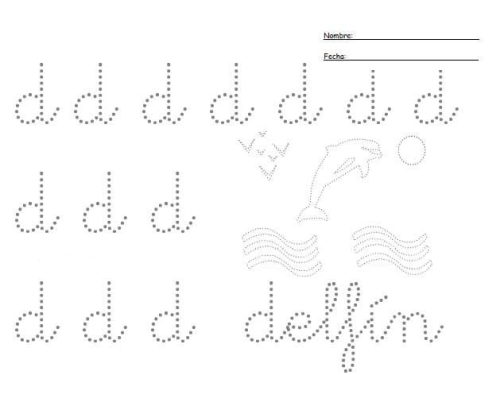 Fichas de la d minúscula 2