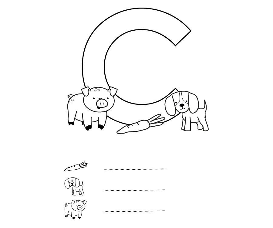 Fichas de la C para imprimir 3