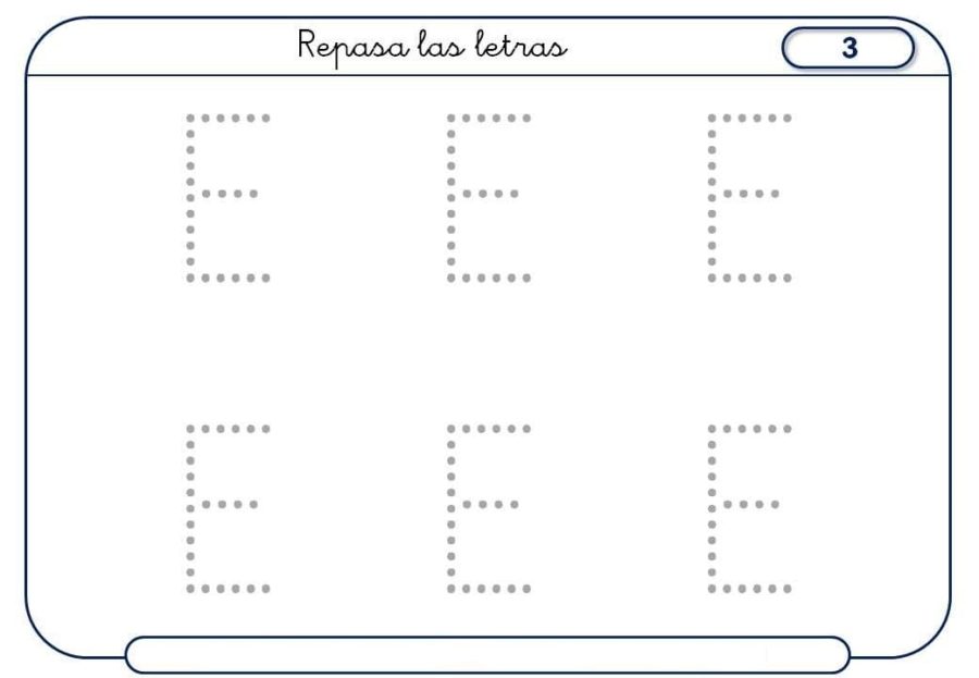 Fichas de la E mayúscula 2