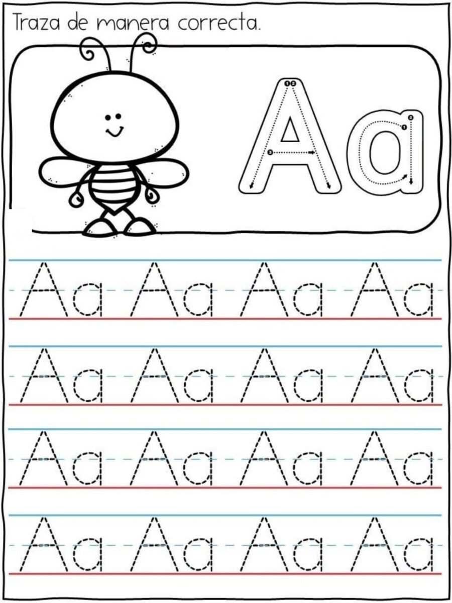 Fichas de la A para imprimir 2