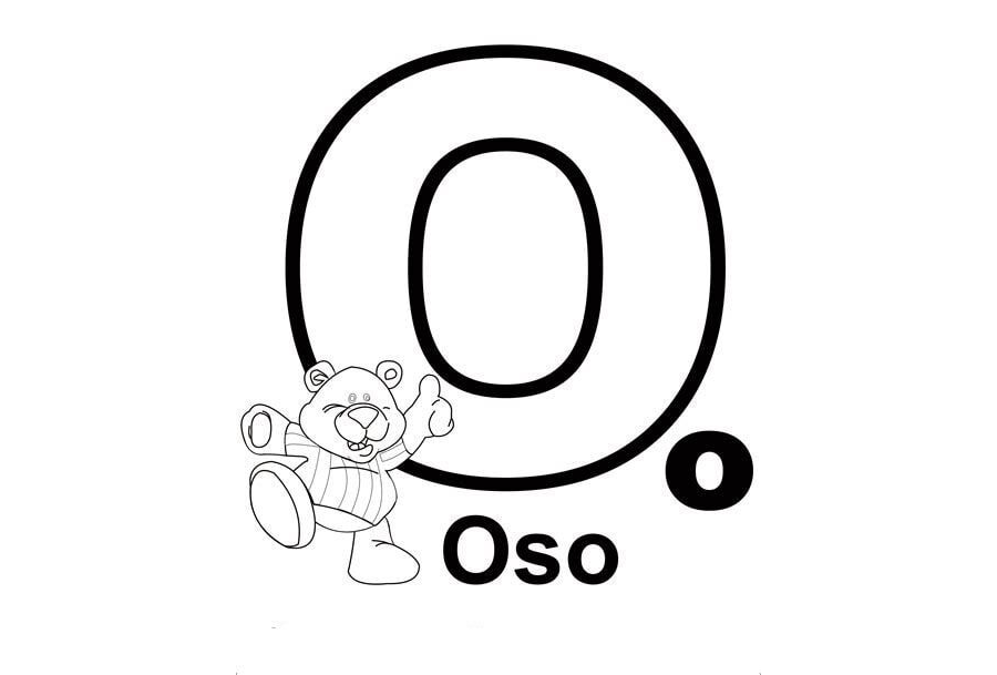 Fichas de la O para colorear 3