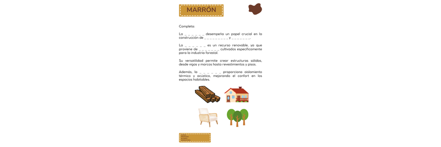 Fichas de color marrón para escribir 2
