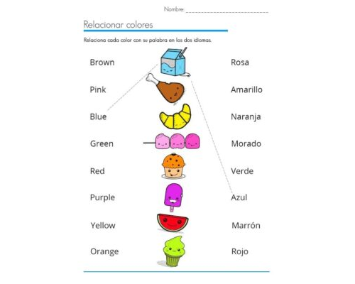 Fichas de colores para preescolar