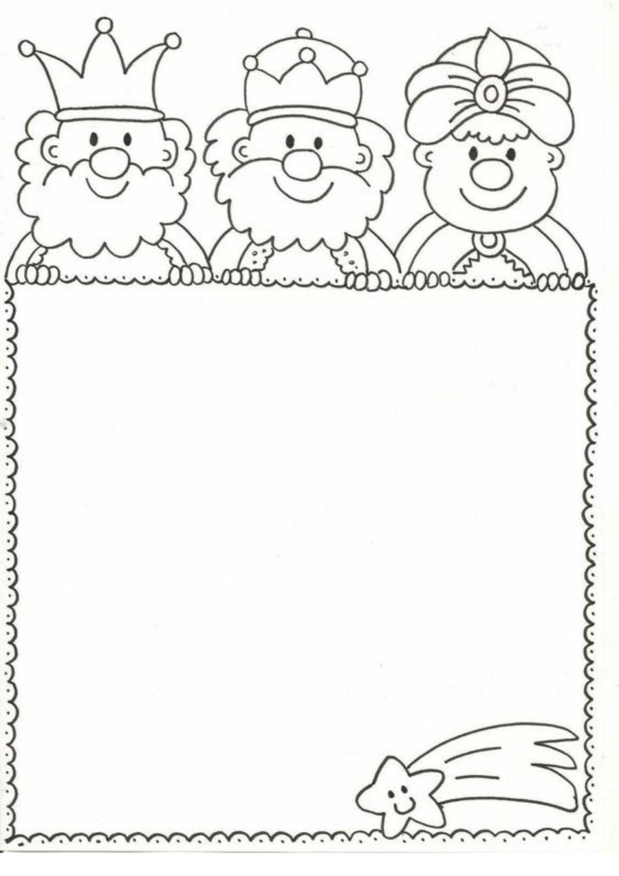 Ficha de Reyes Magos Colorear 2