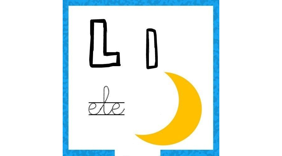 Fichas de la "L" para colorear 2