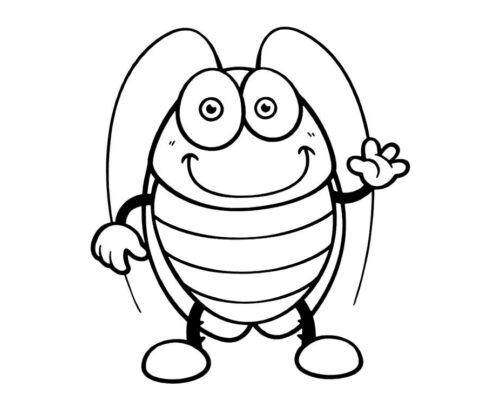 Fichas de cucarachas para colorear 2