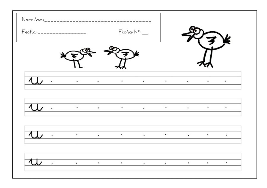 Fichas de la u minúscula 3