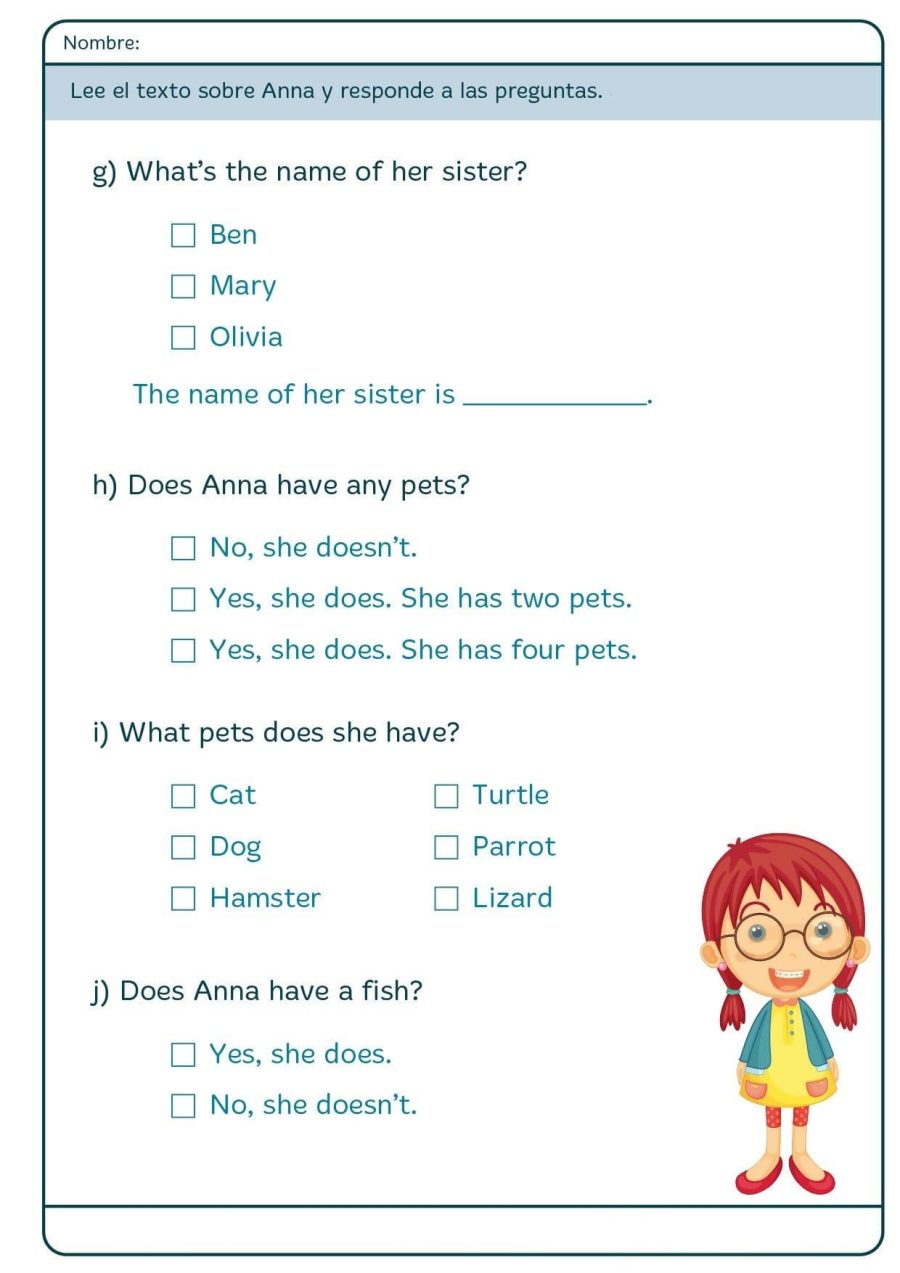 Fomento de la comprensión lectora en inglés a través de las fichas 3
