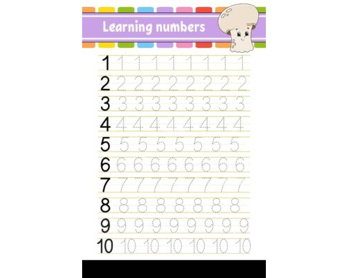 Practicar la escritura de los números 2