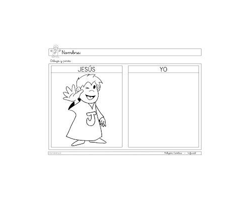 Fichas de Jesús para escribir 3