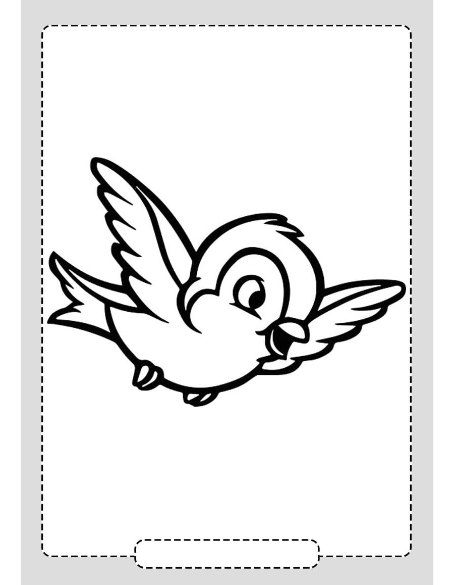 Fichas de pájaros para colorear 2