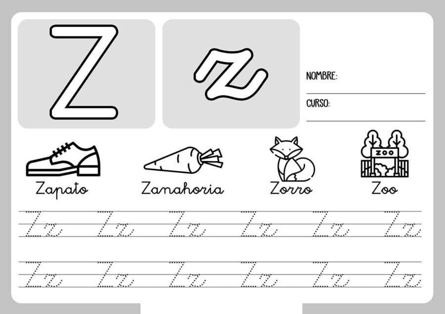 Fichas de la z minúscula 2