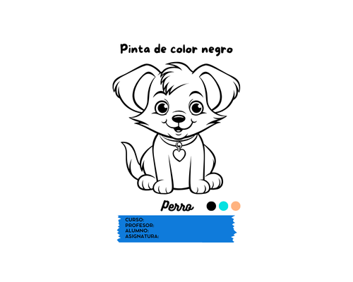 Fichas de color negro para colorear 3