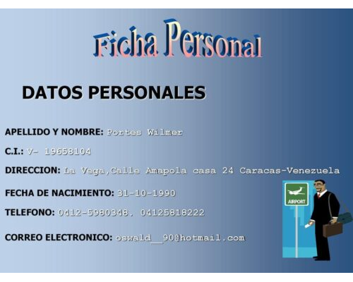 Datos personales y bibliográficos 1