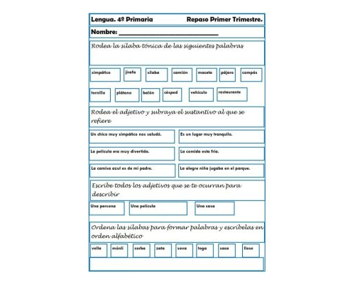 Recursos interactivos para el aprendizaje de lengua en 4º primaria 1