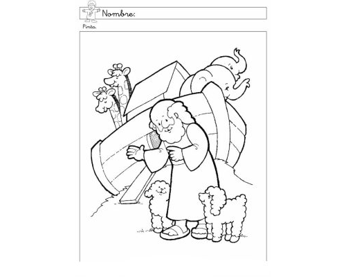 Fichas del arca de Noé para colorear 2