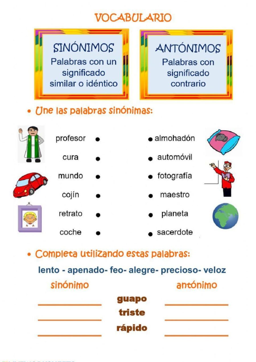 Ficha de lengua aprendizaje 1