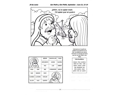 Fichas para catequesis de primera comunión