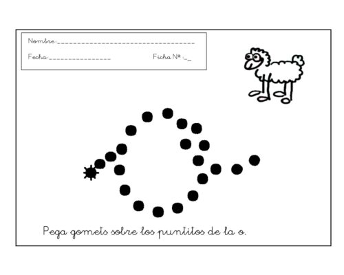 Fichas de la O para imprimir 3
