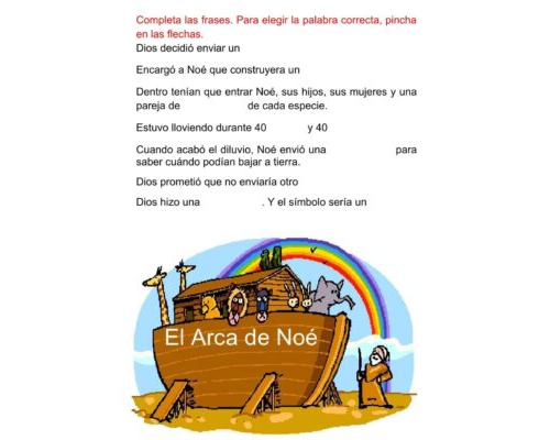 Fichas del arca de Noé para estudiar 2