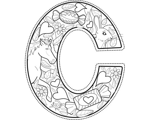 Fichas de la C para colorear 1