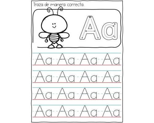 Fichas de la A para imprimir 2