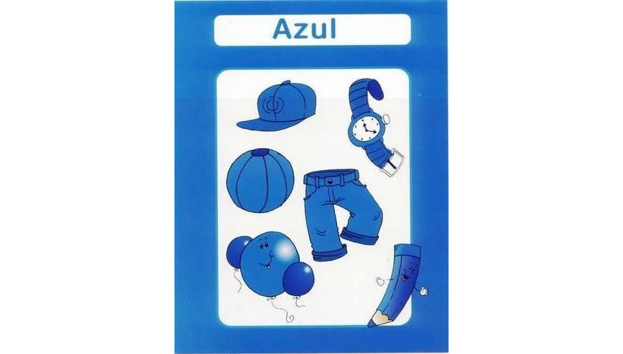 Fichas de color azul para primaria 3
